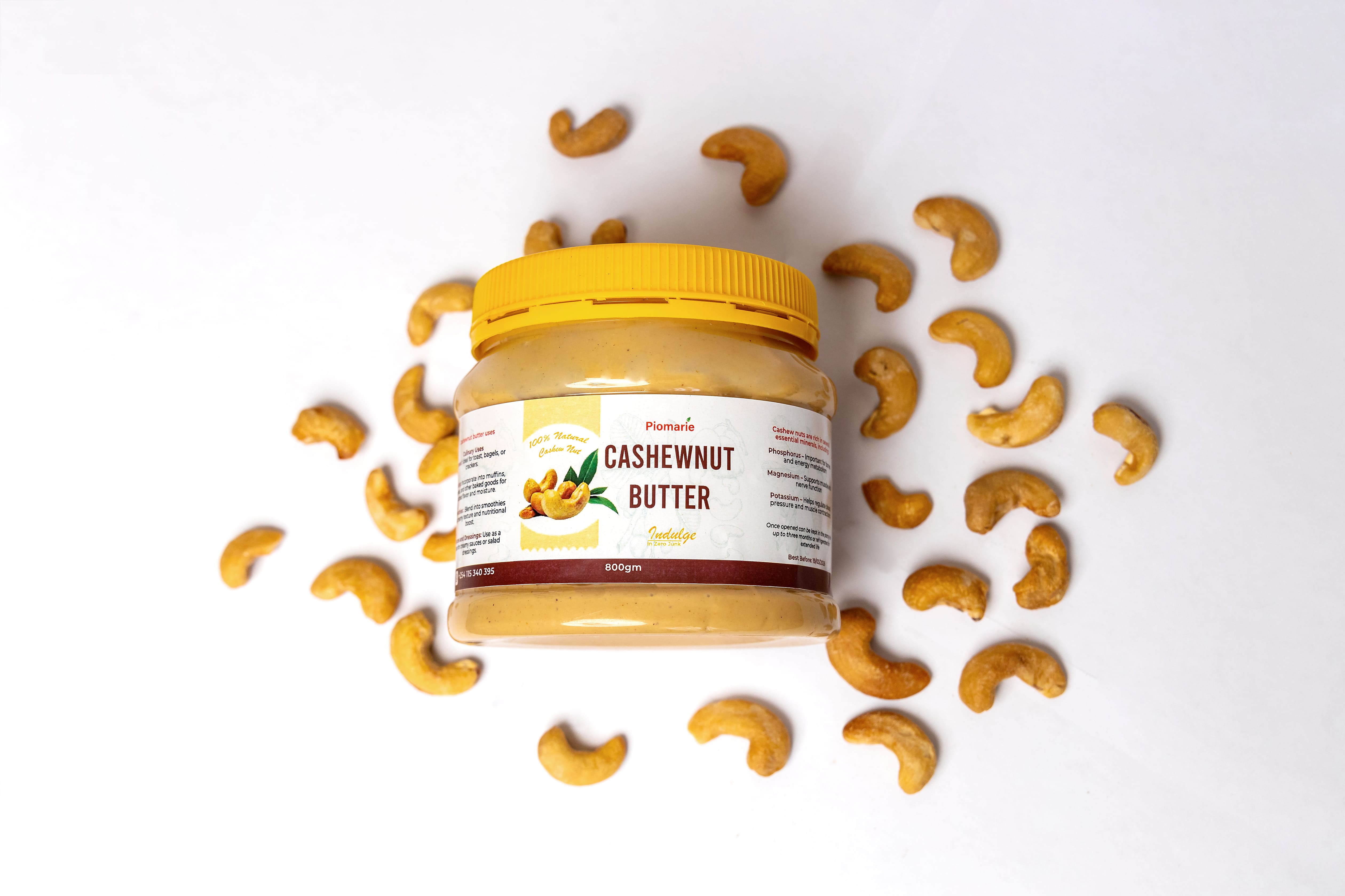 Piomarie Cashew Nut butter - Product Shoot